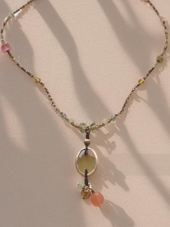 Silpada Jewelry - Silpada Delicate Multicolor Bead Pendant Necklace N2008 17” inches